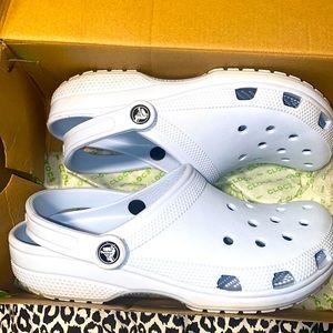 Sky blue crocs (worn once)